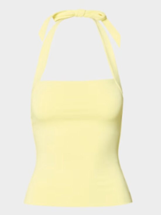 Aritzia Tops - Aritzia Original Contour Optimum Second-Skin Halter Top - Lemonade - NWT Small